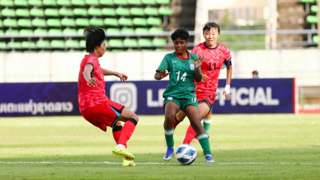 Bangladesh U-20 women's team lost 1-6 to South Korea in the AFC qualifiers